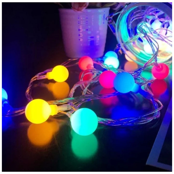 Guirnalda Bola Cristal Multicolor 10 Metros